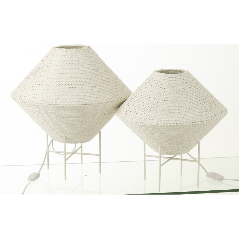 Suspension ronde en raphia forme soucoupe