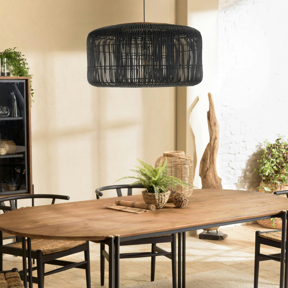 Suspension en rotin ronde 76cm FOLELLI