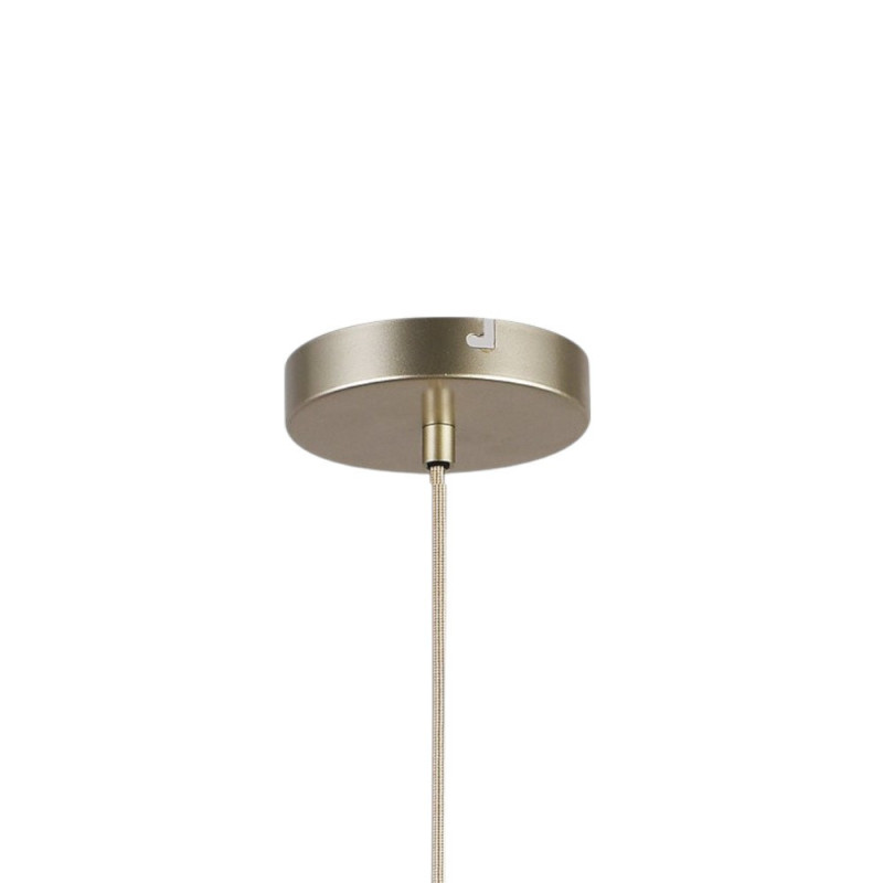 Suspension raphia naturel et métal champagne Bob