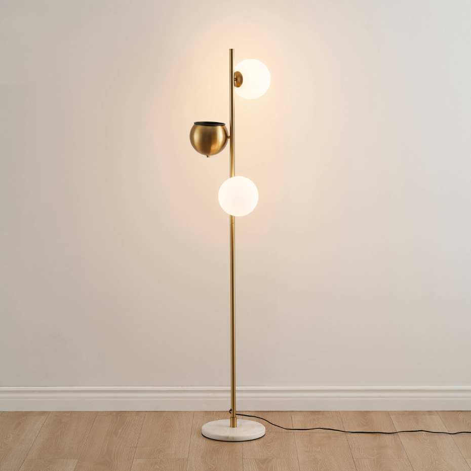 Lampadaire à support pour plante - ORTENSIA