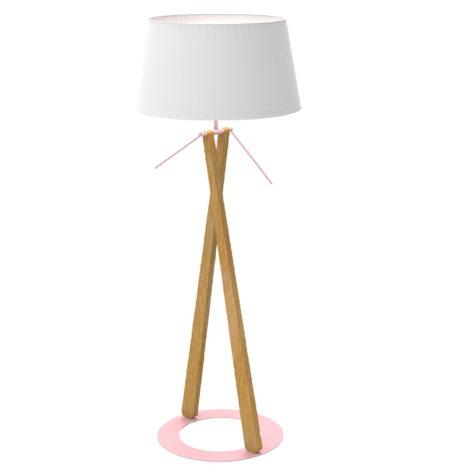 Lampadaire en hêtre verni ZAZOU