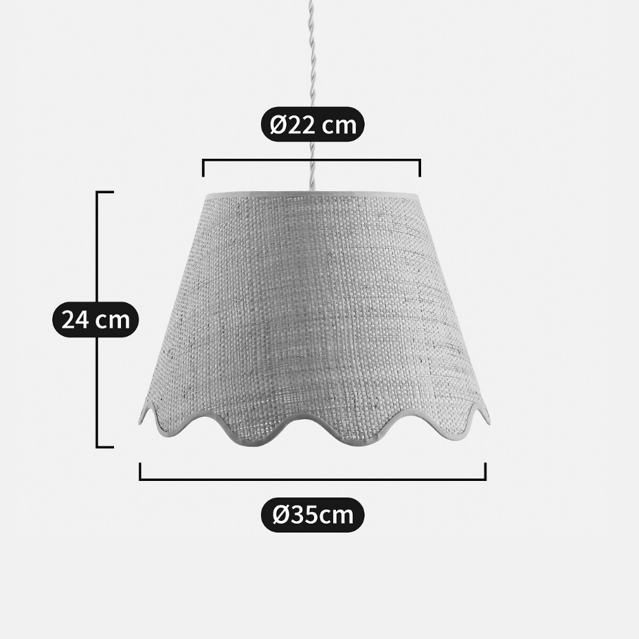 Suspension en raphia Ø35 cm, Dolkie
