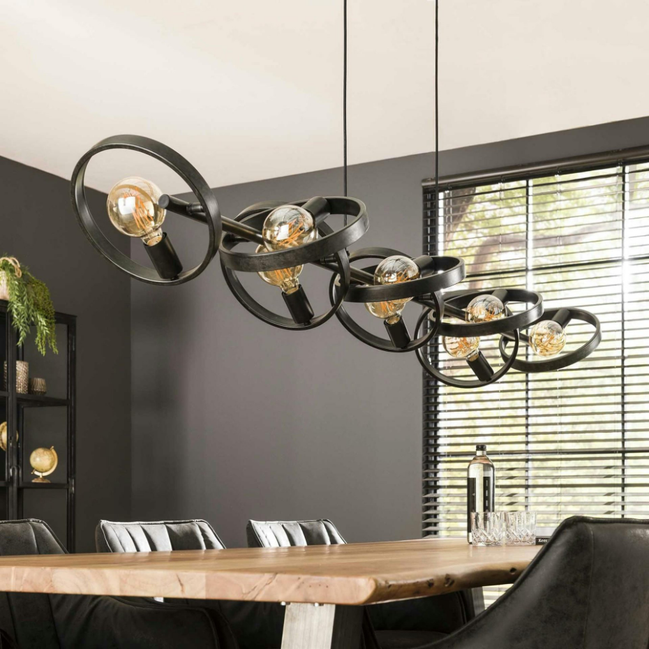 Suspension luminaire 8 anneaux RALF