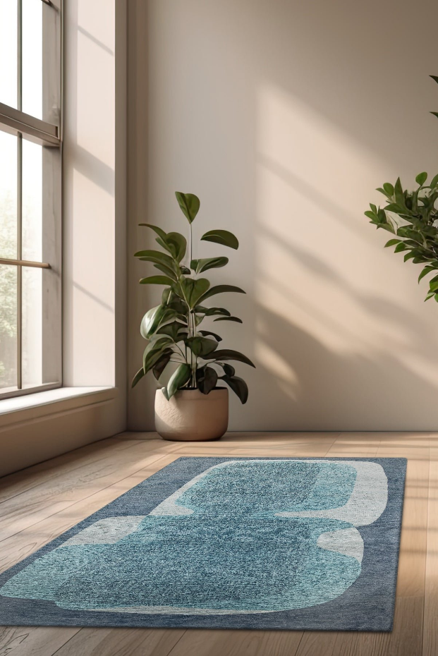 Tapis salon et chambre moderne tissé plat TOUC TOUC
