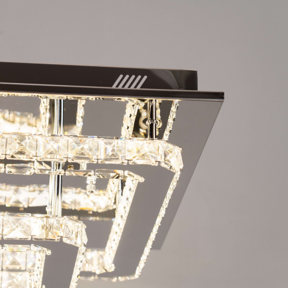 Plafonnier LED carré cristal - WADE