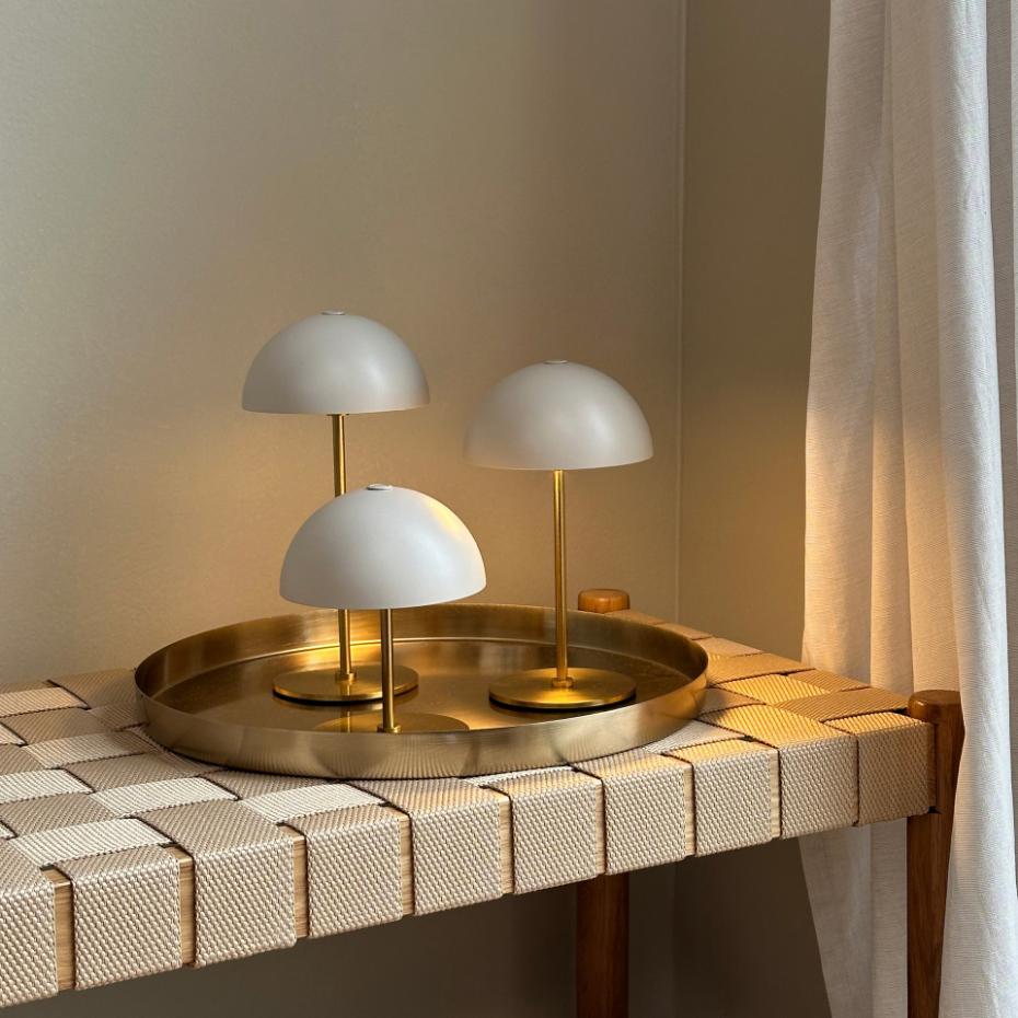 Lampe à poser LED ALONG Lot de 3 + plateau