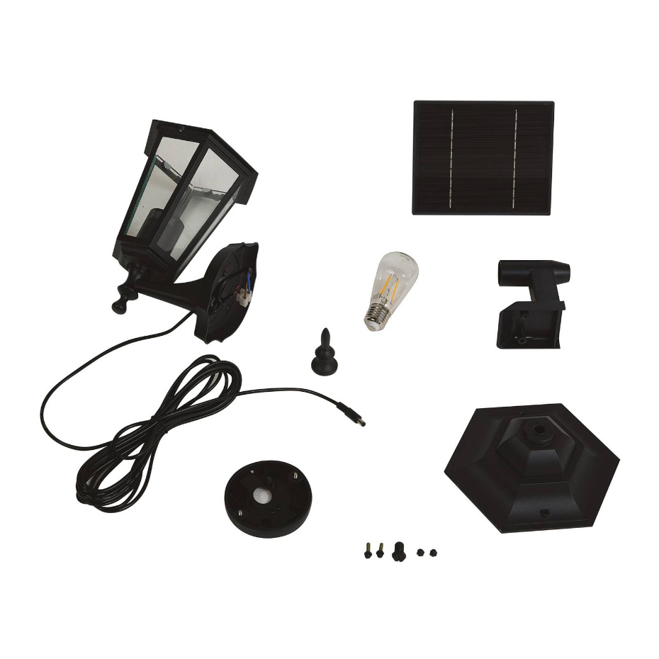 Lampe solaire extérieure en aluminiumLED