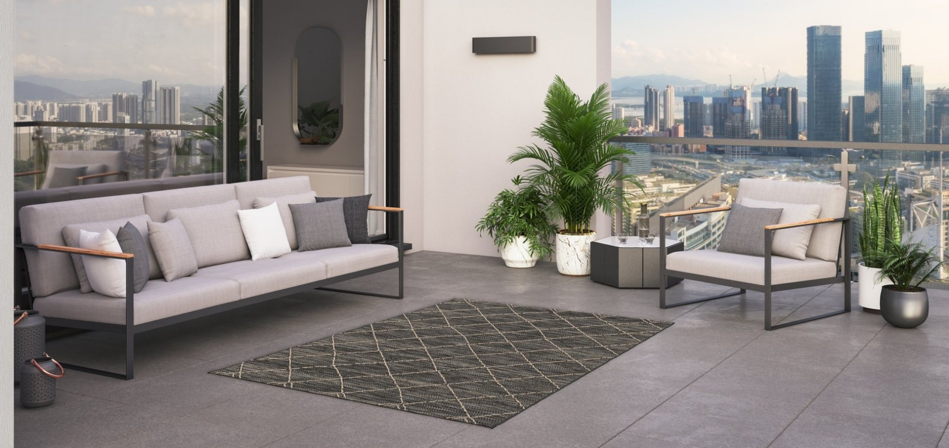 Tapis intérieur extérieur HUDSON