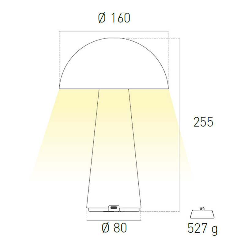 Lampe sans fil extérieur Coco blanc