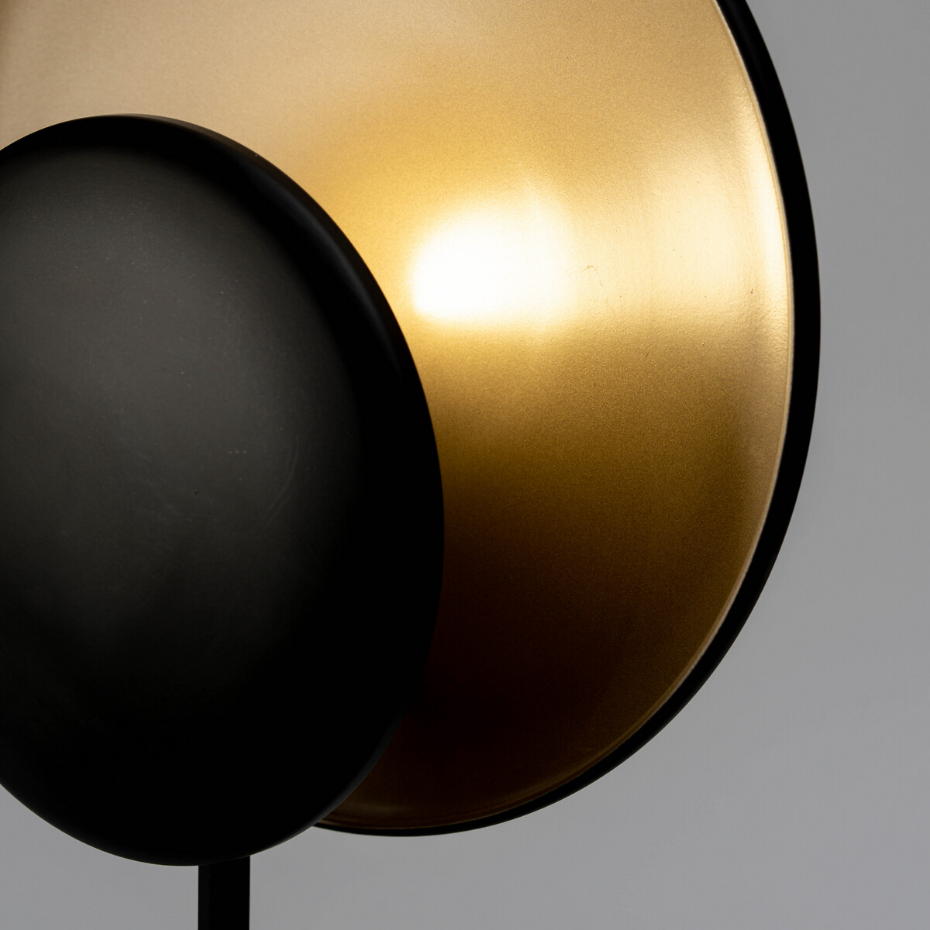 Lampadaire, réflecteurs noir et moka, Naton