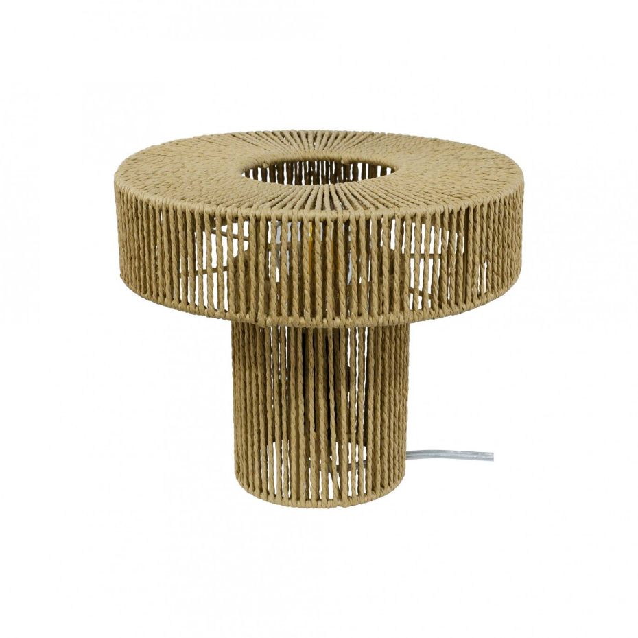 Lampe à poser en corde et métal, TOZA