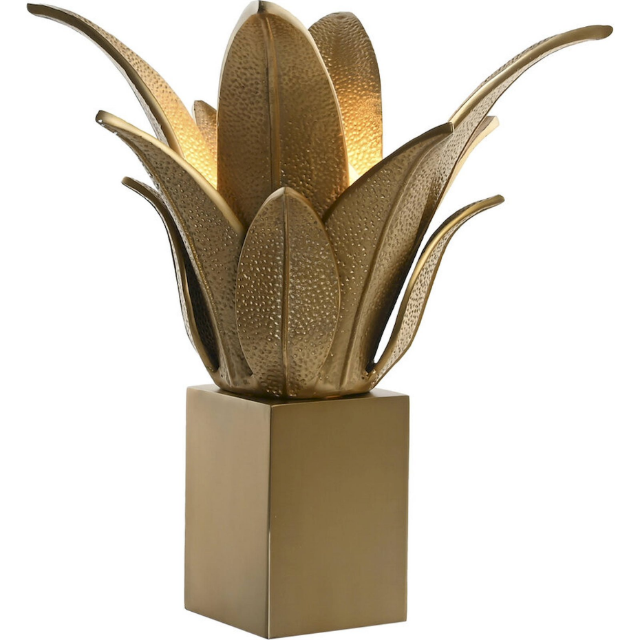 Lampe de table carrée en acier patiné Item Home India Lamps 1c25