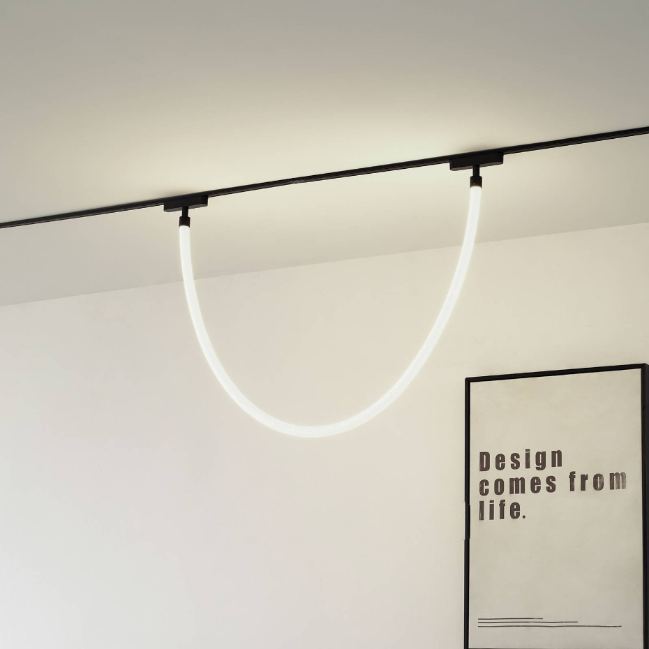 Plafonnier en textile moderneLED, Lumaro 48V