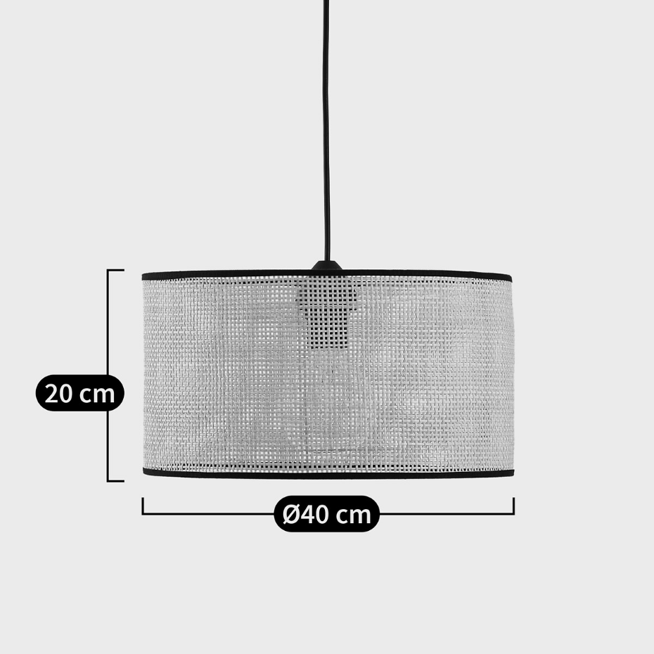 Suspension / Abat-jour en cannage Ø40 cm, Dolkie