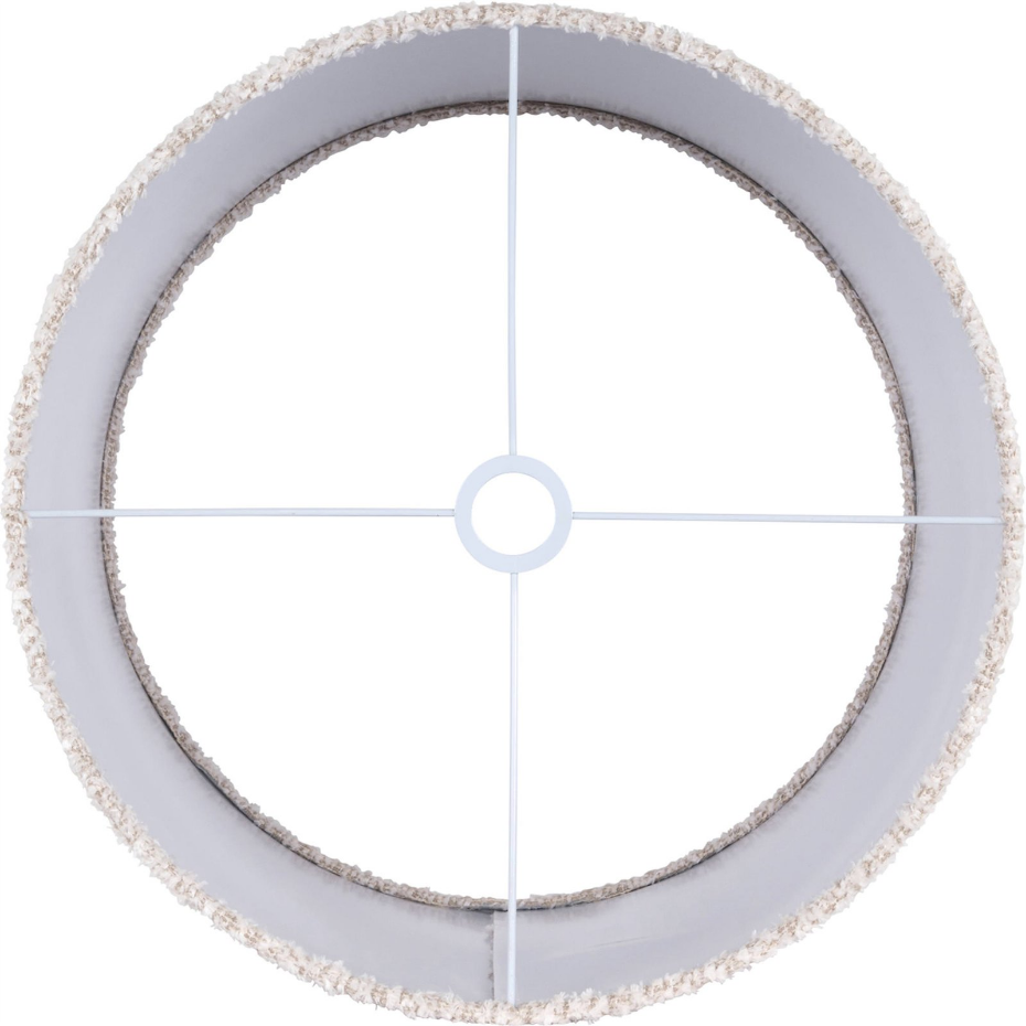 Abat-jour rond en polyester texturé pour lampe de salon
