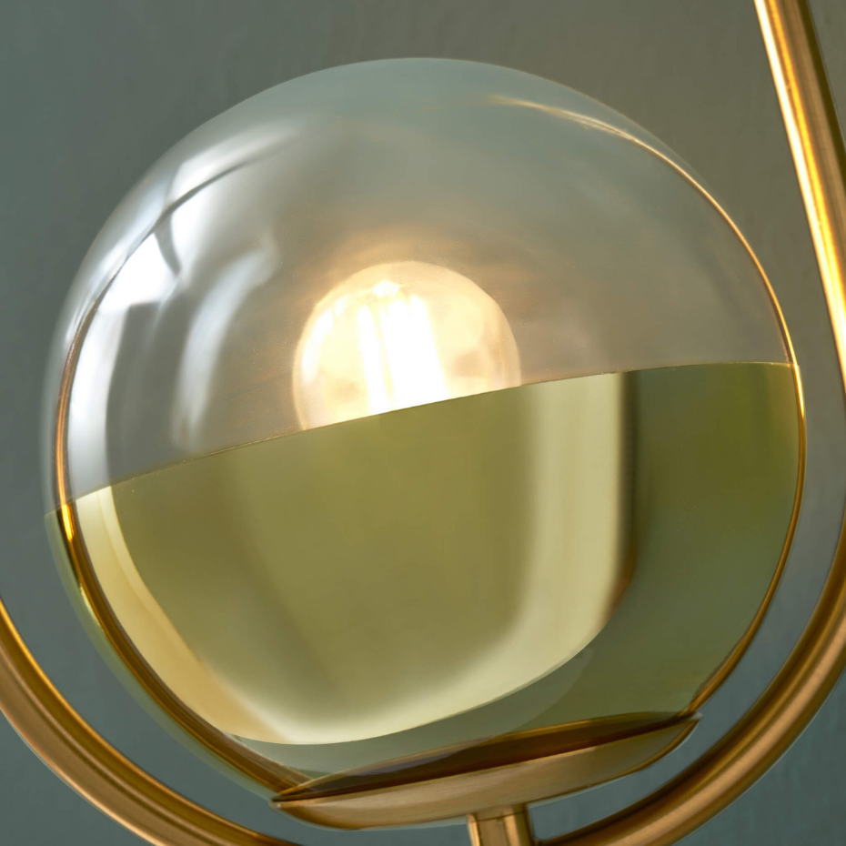 Suspension dorée à boule en verre - NUCCIA