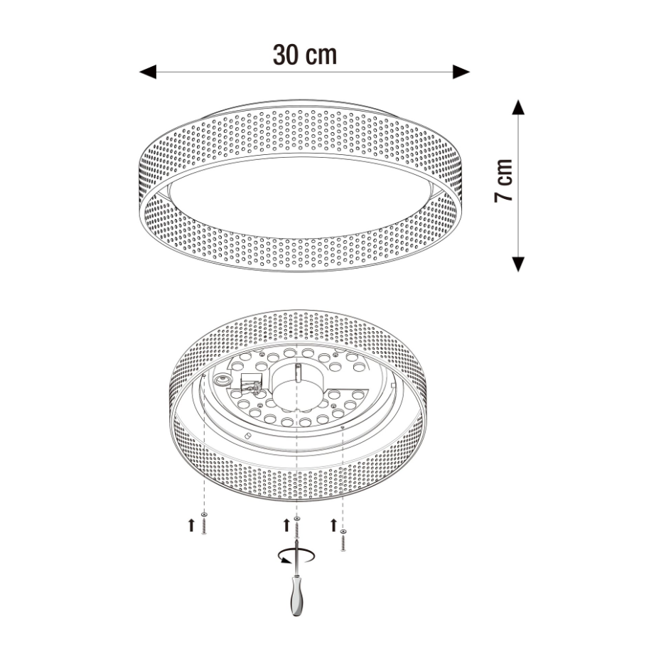 Plafonnier LED intégré, YAMBA