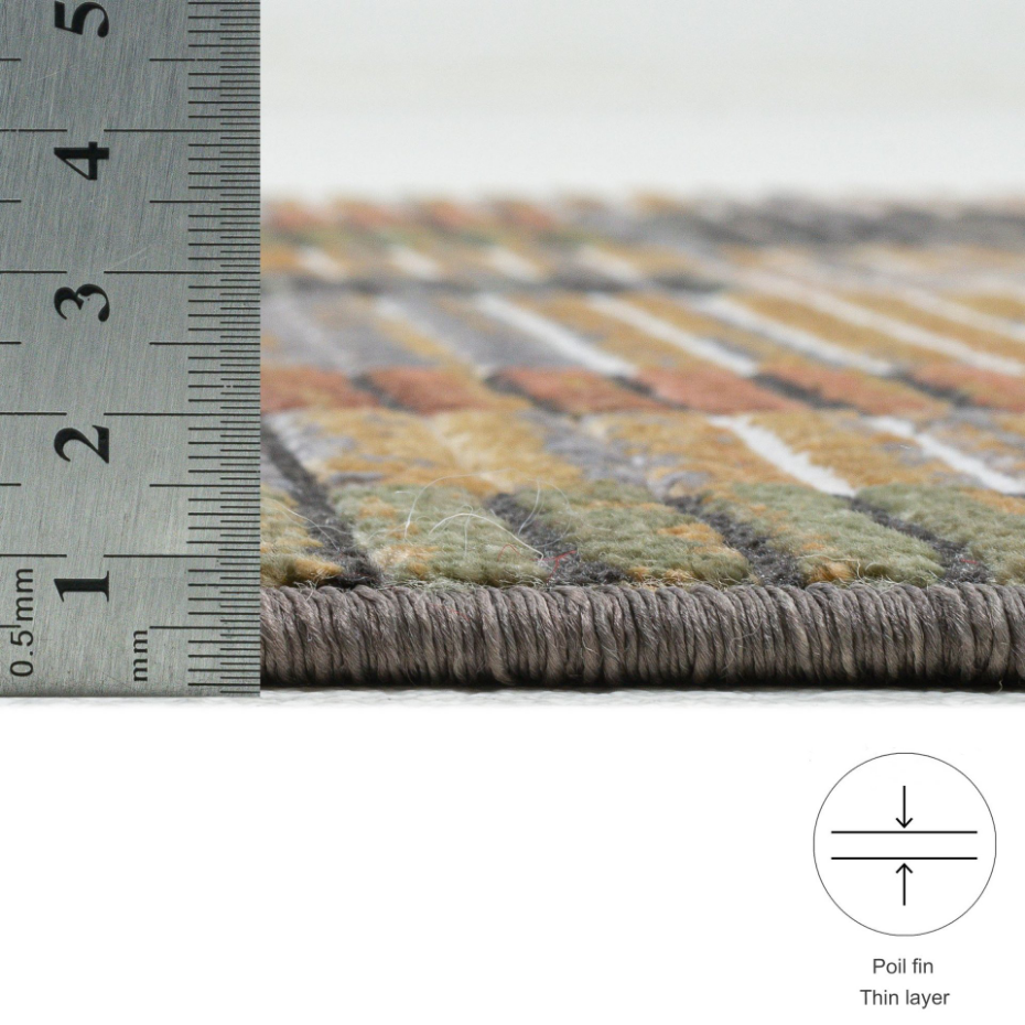 Tapis tissé en patch design et en look kort - Corduletta