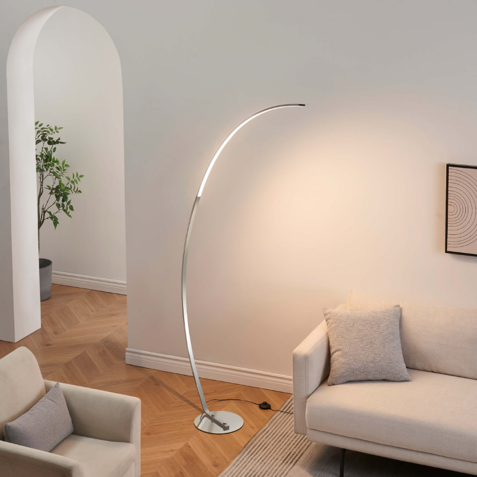 Lampadaire en arc avec LED intégrées - THALIA