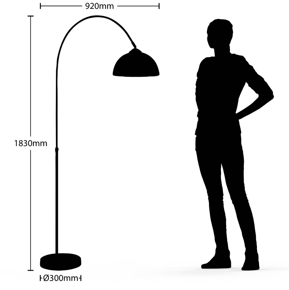 Lampadaire en métal moderne, Lennart