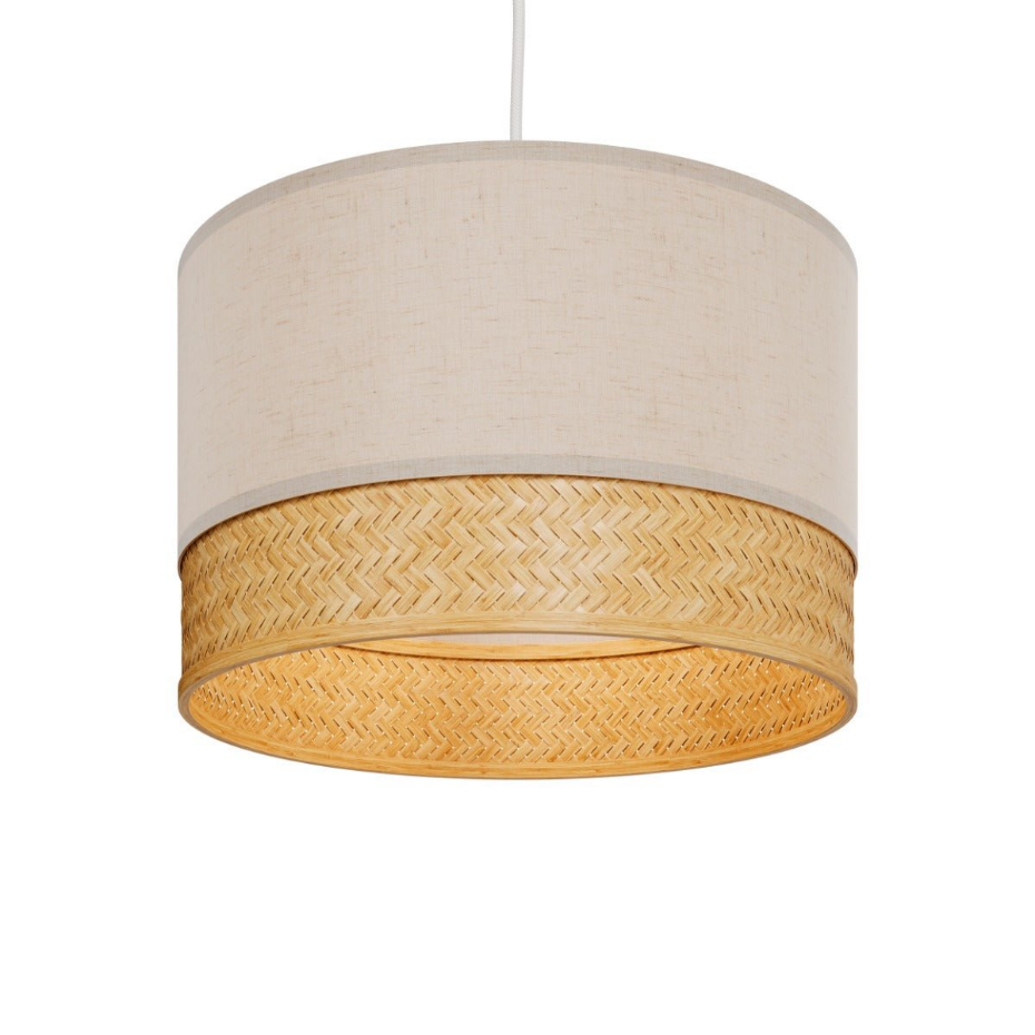 Suspension en bambou, papier et métal D40 cm - BAIKAL