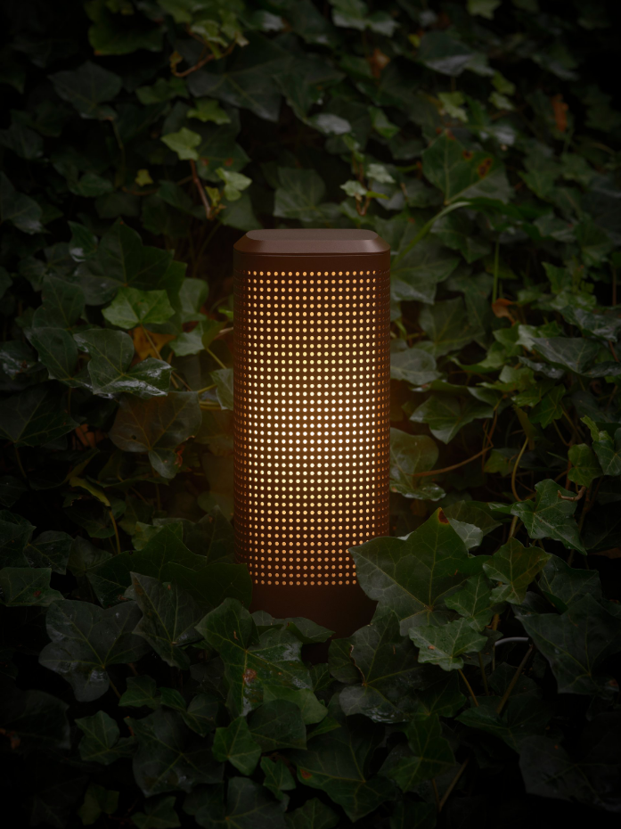 Potelet Sidara 45  Aluminium Seaside noir ,  H. 45 - IP54 - E27 /  Nordlux Extérieur