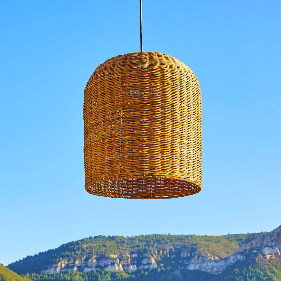 Suspension GIACOMO Extérieure Rotin Beige H45cm
