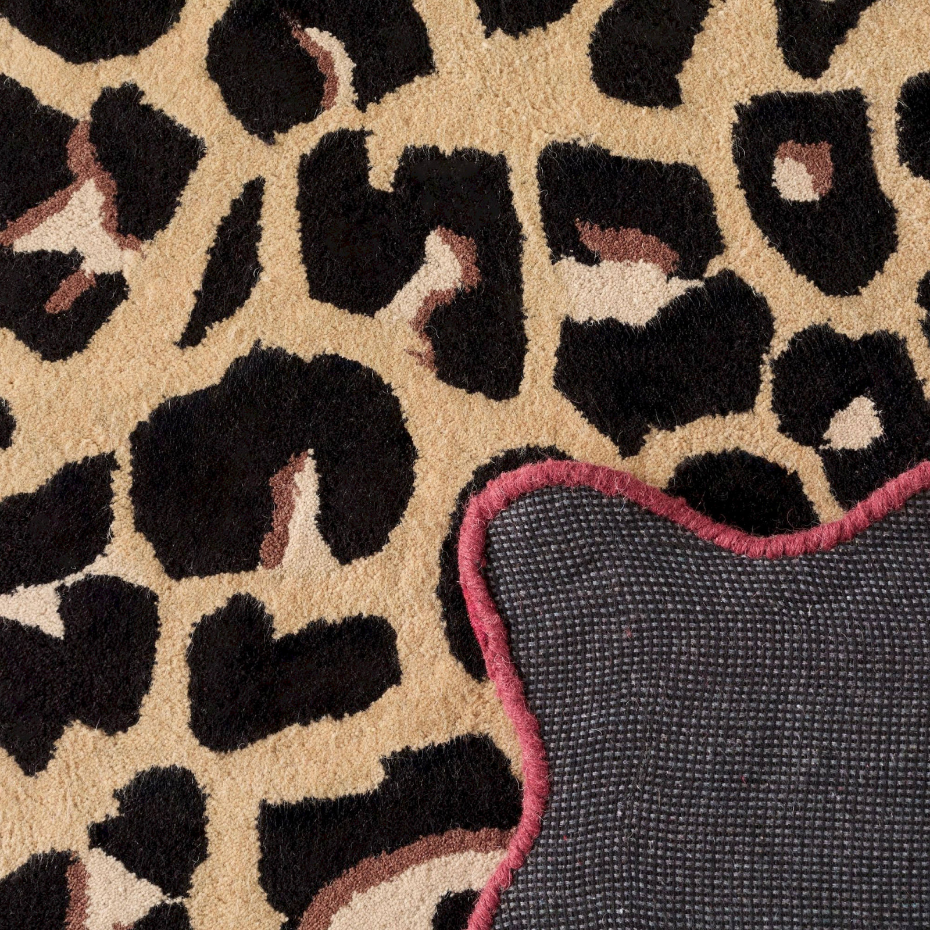 Tapis rectangulaire en laine et coton Âme fauve