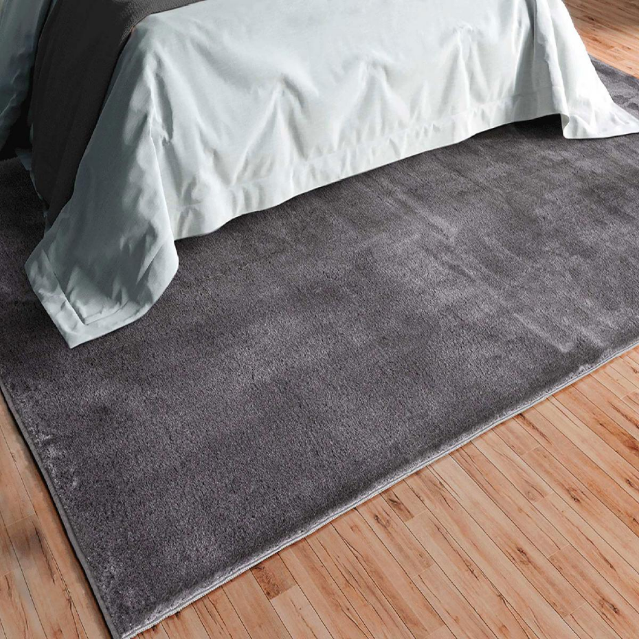 Tapis LYN10 LAVABLE uni, tapis shaggy à longs poils