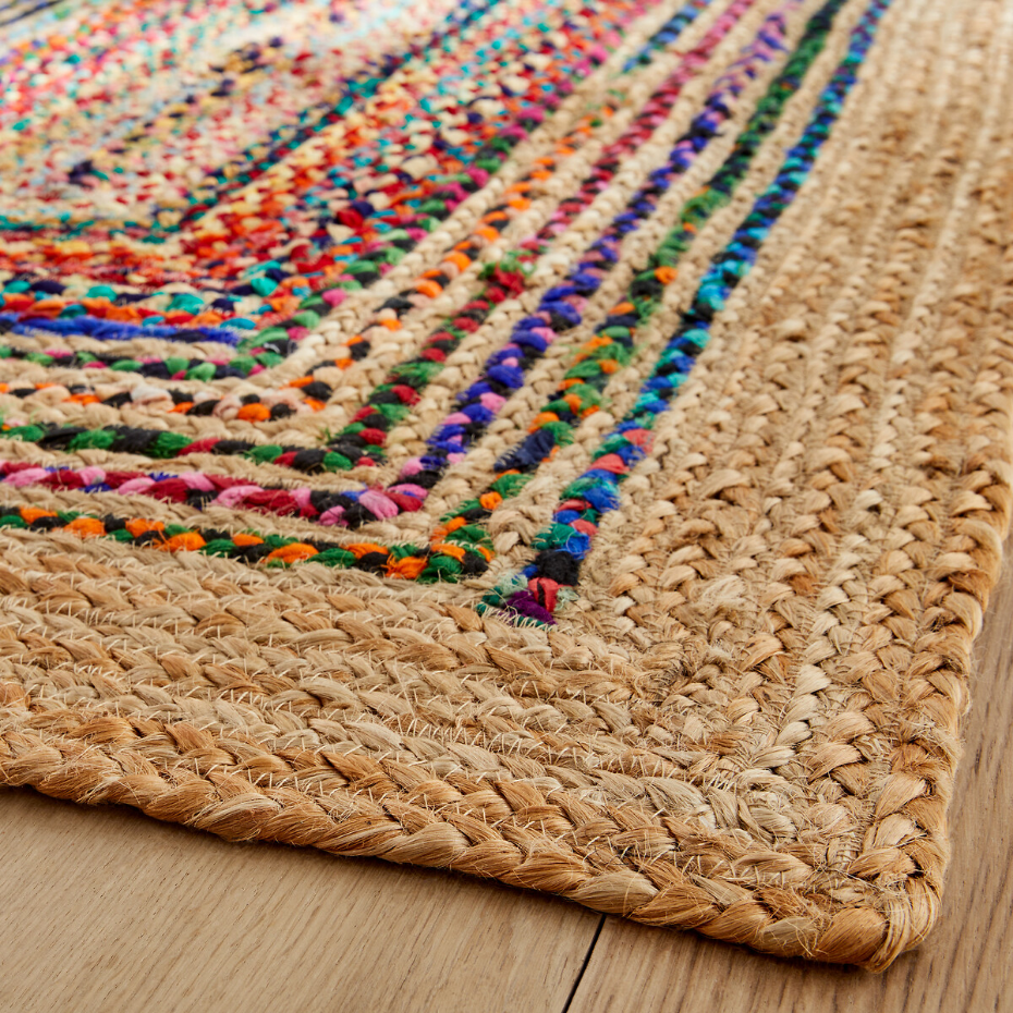 Tapis de couloir jute et coton recyclé, Jaco