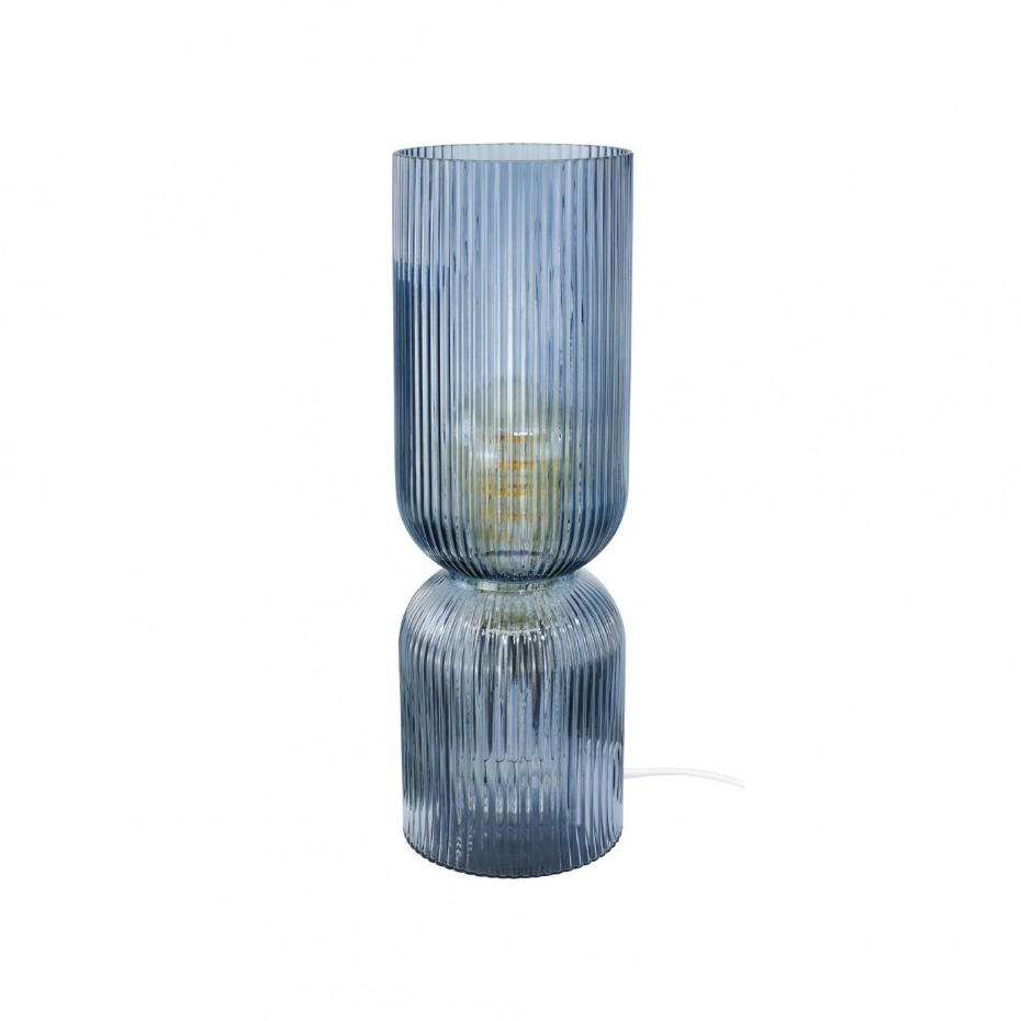 Lampe à poser en verre strié, CHARMY