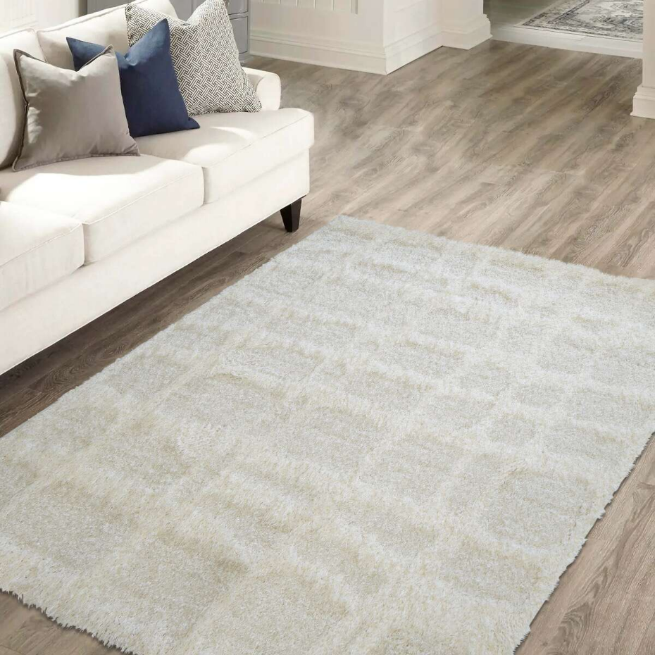 Tapis salon moderne relief géométrique  MONADE