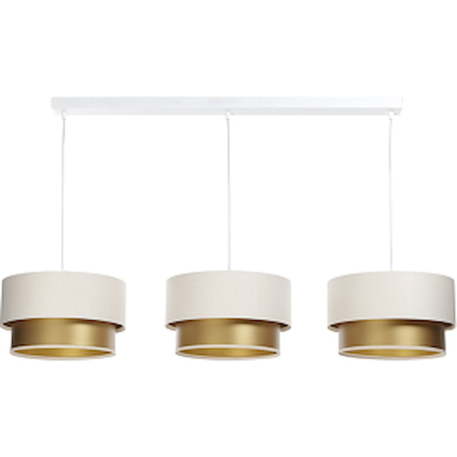 Suspension rectangulaire en PVC intérieur doré Duo ellegant