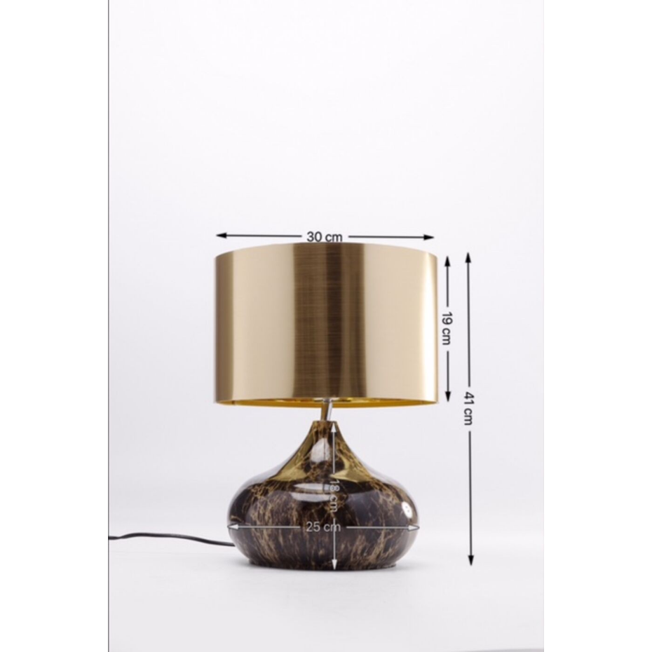 Lampe effet marbre 41cm, MAMO DELUXE