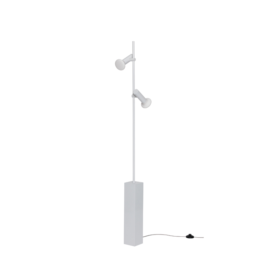 Lampe sur pied en verre et fer SET