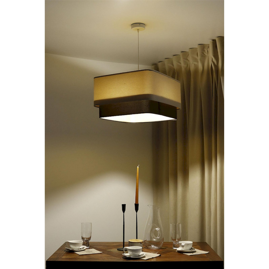 Suspension en velours et PVC Kwadro Duo