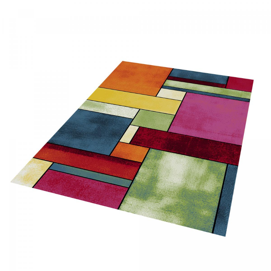 Tapis salon et chambre tissé motif géométrique LYN8 GEOME