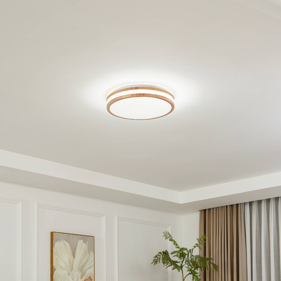 Plafonnier en bois moderneLED, Emiva