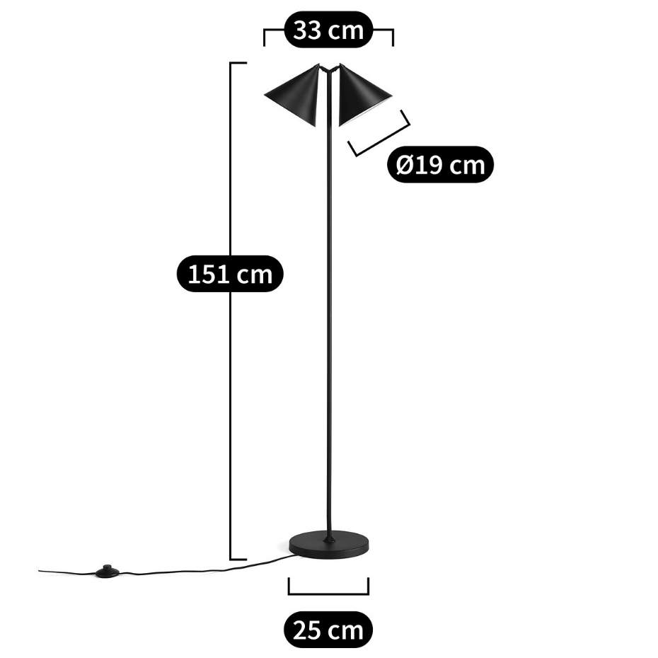 Lampadaire liseuse métal fer, Moke