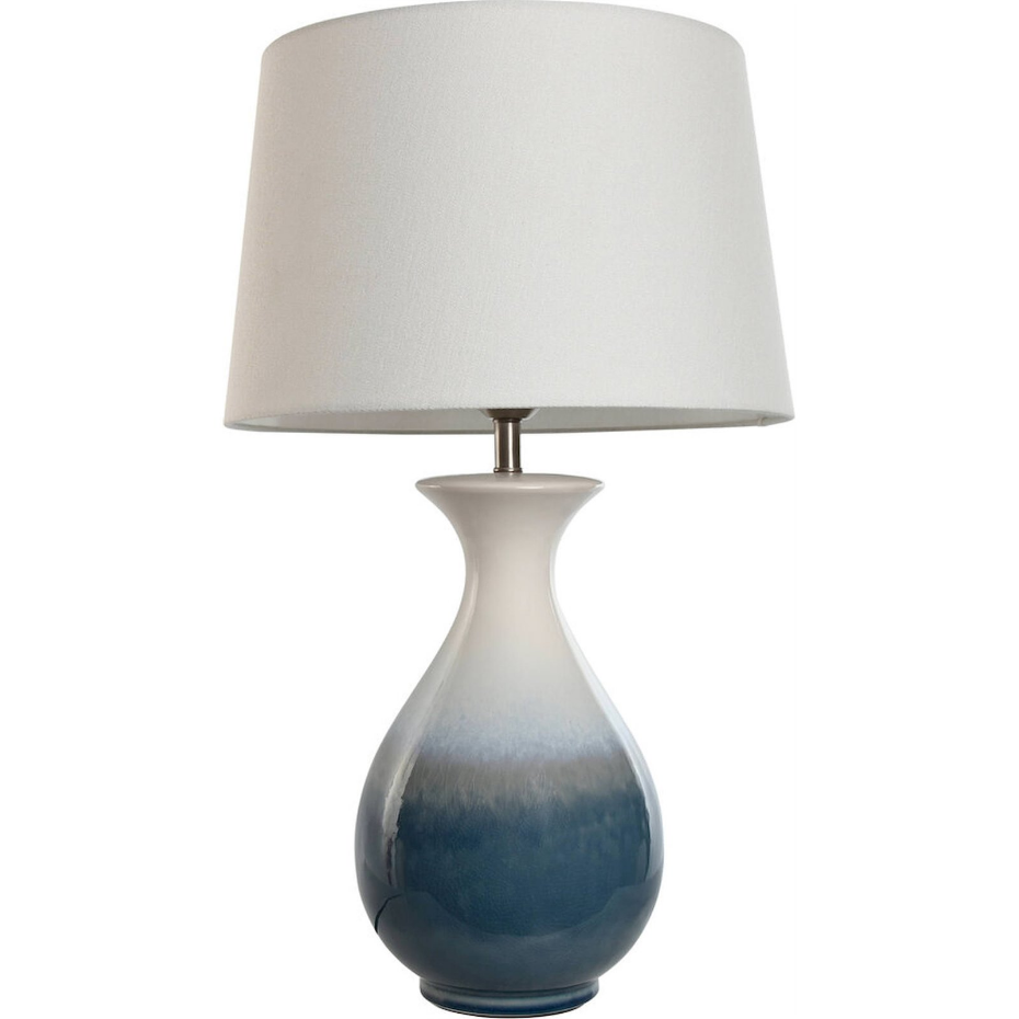 Lampe de table en céramique bicolore