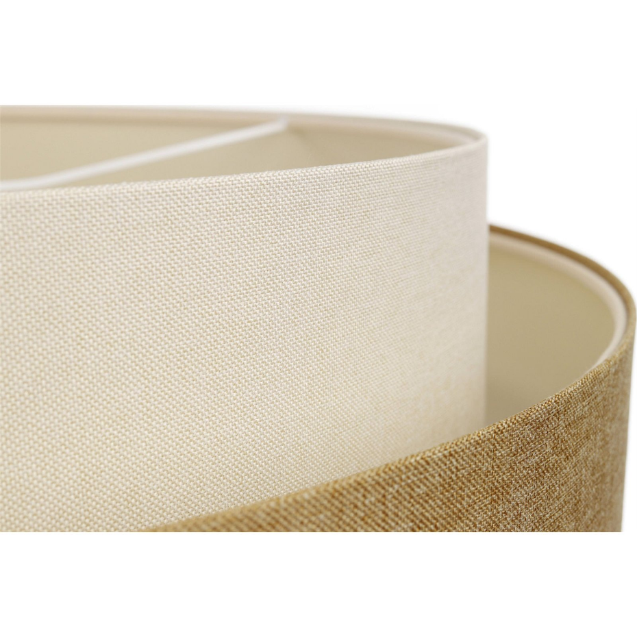 Suspension ronde en tissu et rotin Boho Elegant