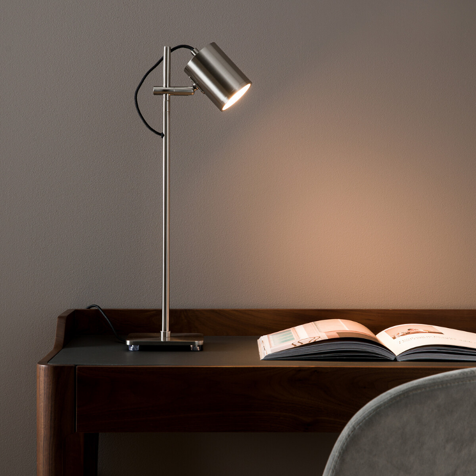 Lampe spot  finition nickel satiné, Girevole