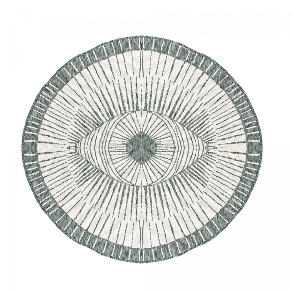 Tapis rond d'extérieur, kilim reversible LYN2 B ROND REVERSIBLE