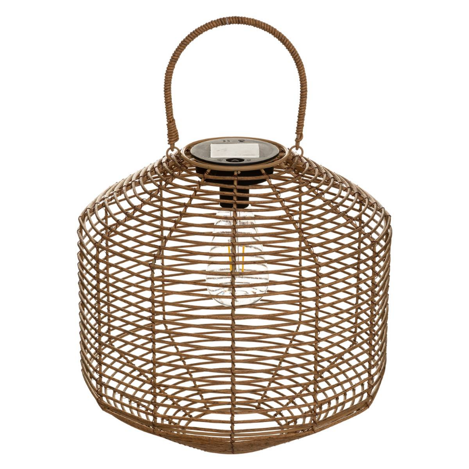 Lampe solaire d'extérieur rotin tressé CUBA