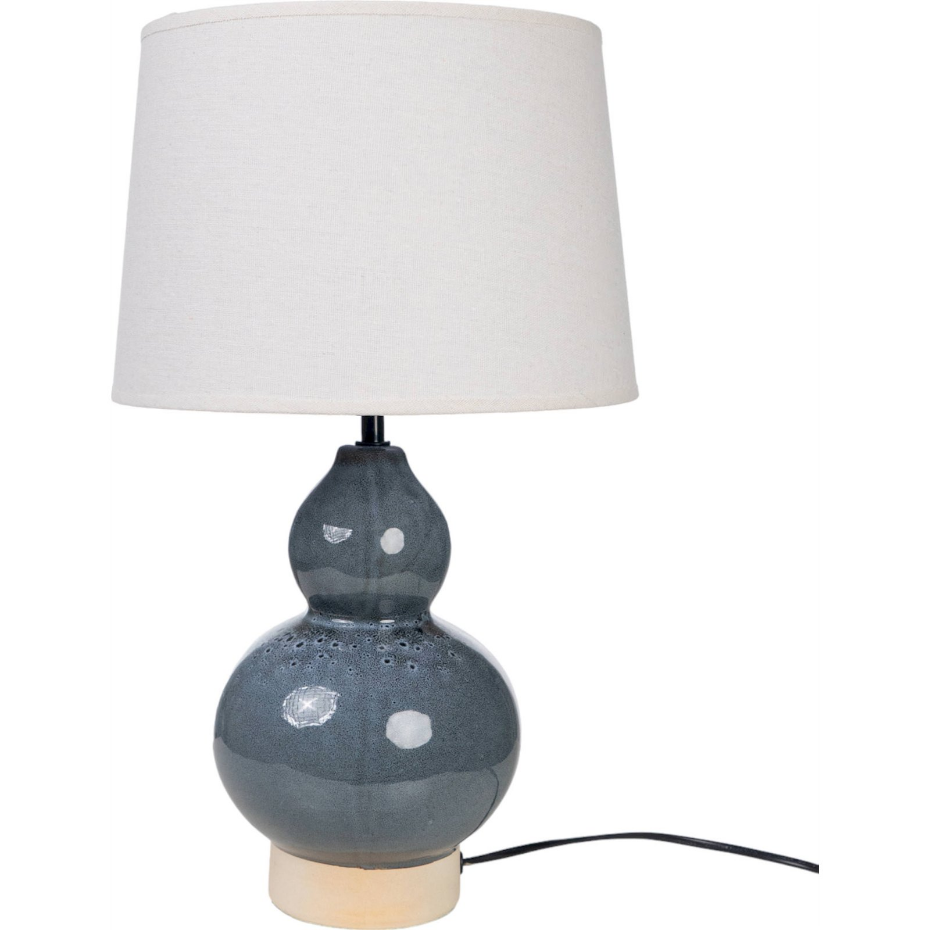 Lampe de salon ronde en céramique avec abat-jour