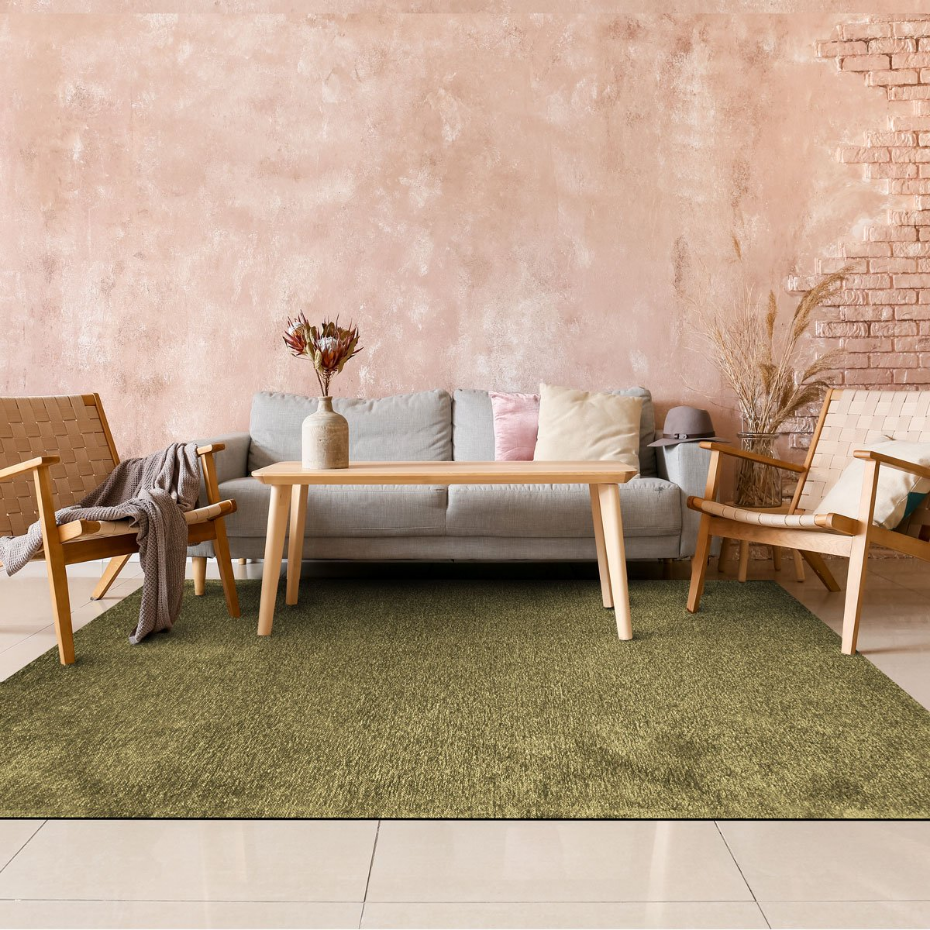 Tapis salon lumineux  rouillé SOLANCE
