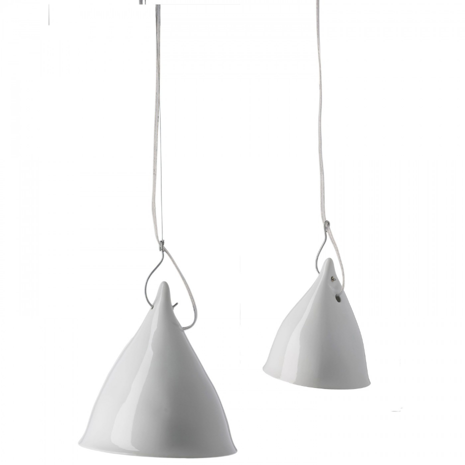 Lampe  suspendue en porcelaine Cornette