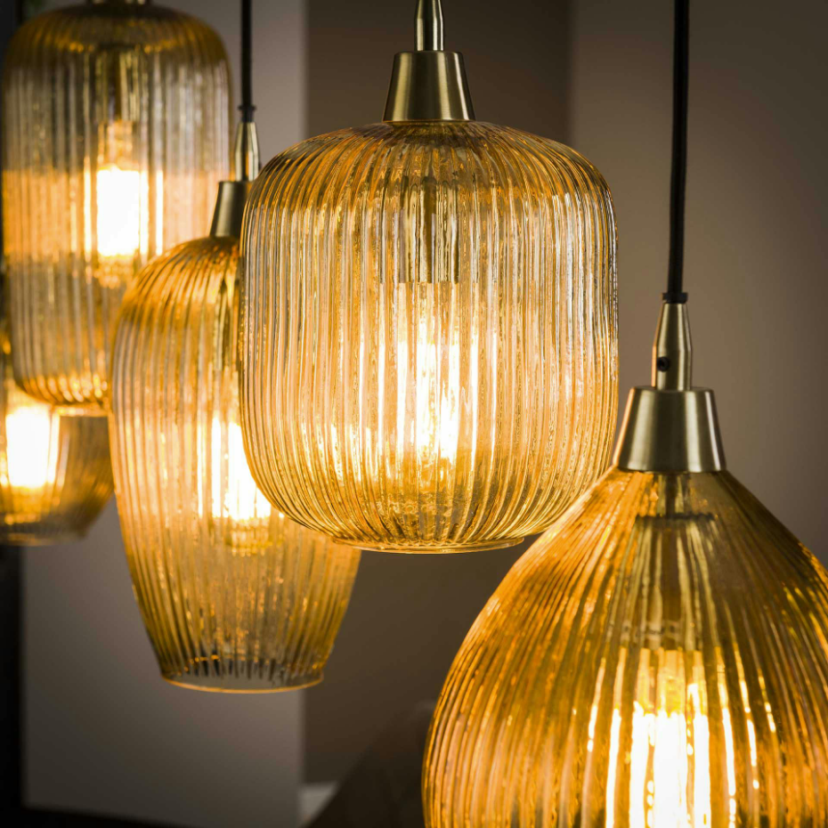 Suspension vintage multiple 5 lampes NOVA