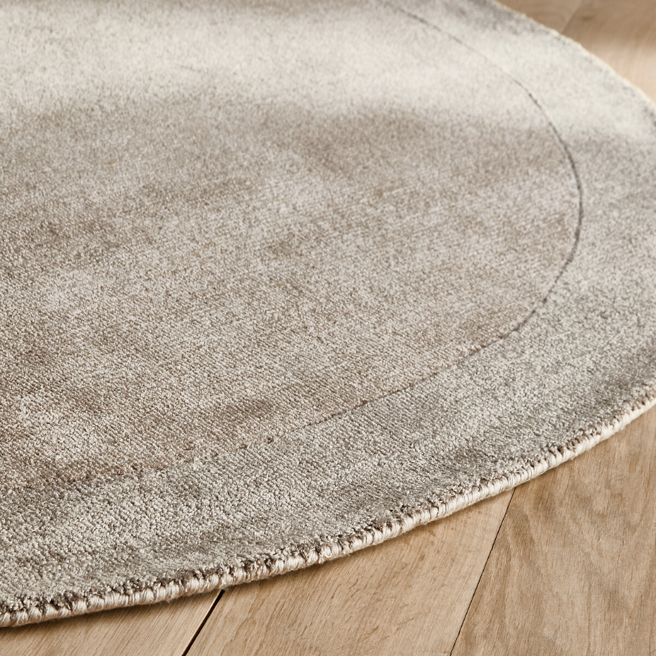 Tapis Tencel™ rond, tissé main, Burada