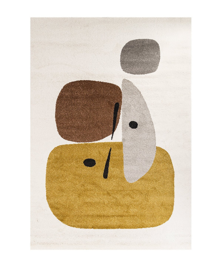 Tapis géométrique hommage à Joan Miró COLLAGE